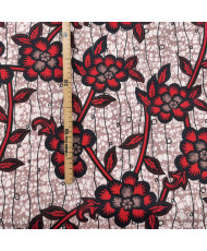 Tissu Wax rose 112 cm