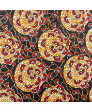 Tissu Wax noir et rouge 112 cm