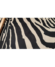 Coupon Velours -Zoé-Fond beige 1.10 m