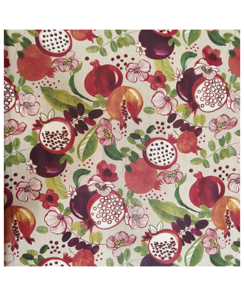 Toile enduite au mètre – Motif "Grenadier"