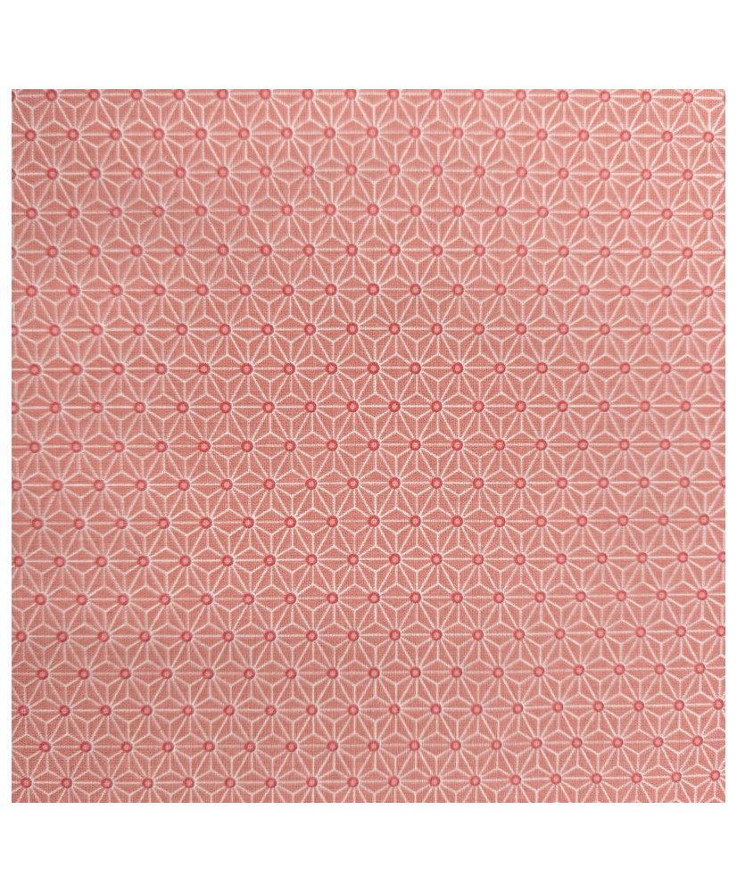 Tissu cretonne saki- corail 160 cm