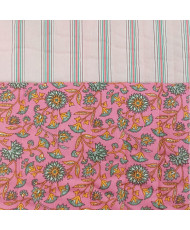 Vertical quilted 'Santal et Suzy' Fuchsia