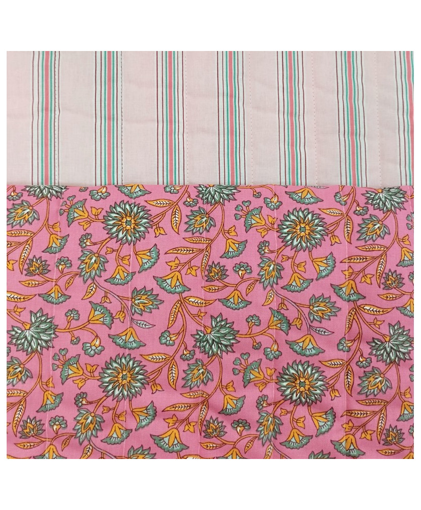 Vertical quilted 'Santal et Suzy' Fuchsia