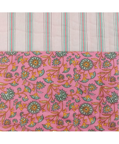 Vertical quilted 'Santal et Suzy' Fuchsia