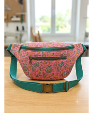 Vertical quilted 'Santal et Suzy' Fuchsia