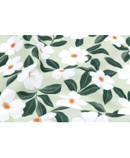 Nappe en Toile Enduite « Damoiselle » – vert amande (Larg. 140 cm)