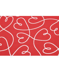 Nappe en Toile Enduite « Valentine » – Coloris Rouge éclatant (Larg. 140 cm)