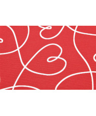 Nappe en Toile Enduite « Valentine » – Coloris Rouge éclatant (Larg. 140 cm)