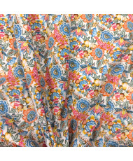 copy of Tissu percale coton imprimé Bimba - Motifs Patchwork Graphique & Fleuri Multicolore
