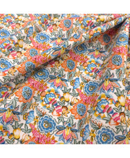 copy of Tissu percale coton imprimé Bimba - Motifs Patchwork Graphique & Fleuri Multicolore