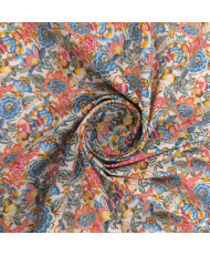copy of Tissu percale coton imprimé Bimba - Motifs Patchwork Graphique & Fleuri Multicolore