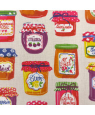 Tissu cretonne "Confiture" 100% coton