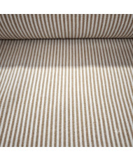 Tissu Tissé Teint 100% Coton – Rayures Fines coloris Peanut
