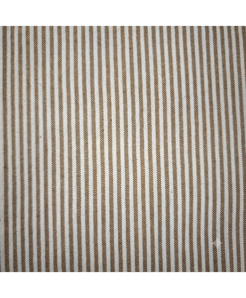 Tissu Tissé Teint 100% Coton – Rayures Fines coloris Peanut