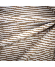 Tissu Tissé Teint 100% Coton – Rayures Fines coloris Peanut