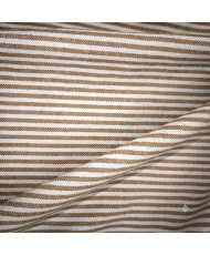 Tissu Tissé Teint 100% Coton – Rayures Fines coloris Peanut