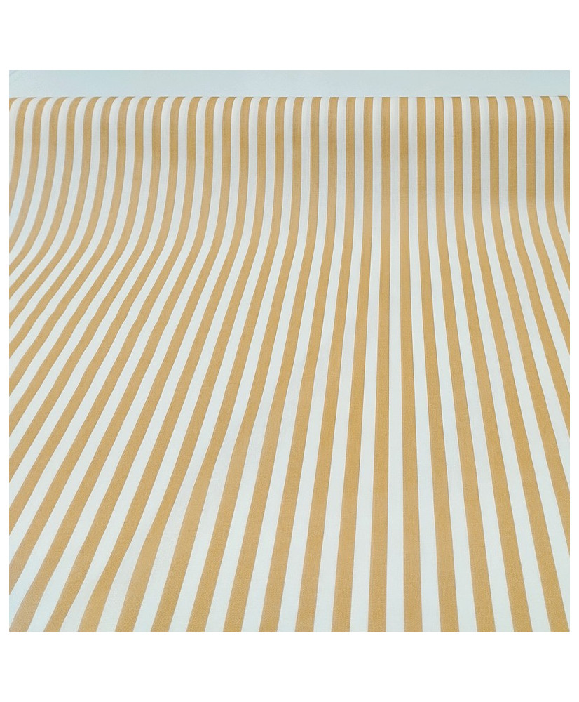 Cretonne Camille rayure Ocre