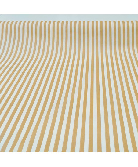 Cretonne Camille rayure Ocre
