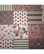 Tissu cretonne fleurville