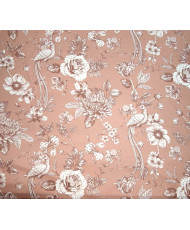 Tissu ameublement "Alami"- toile de Jouy- pêche- 280 cm