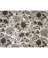 copy of Tissu 100% Coton "Amar" – Motif Paon, Montgolfière & Fleurs – Largeur 280 cm