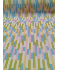 Cretonne géométrique pastel-Twilly- 140 cm