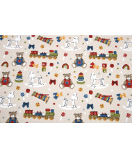 Tissu cretonne "jouet "- motifs enfant