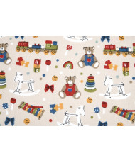 Tissu cretonne "jouet "- motifs enfant