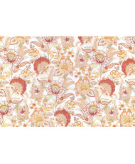 Matelassé réversible vertical "Jamuni " Terracotta/corail