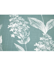 Tissu "botanique" 100% coton bleu