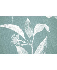 Tissu "botanique" 100% coton bleu
