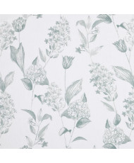 Tissu "botanique" 100% coton blanc