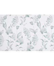 Tissu "botanique" 100% coton blanc