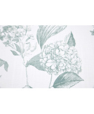 Tissu "botanique" 100% coton blanc