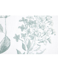 Tissu "botanique" 100% coton blanc