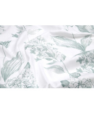 Tissu "botanique" 100% coton blanc