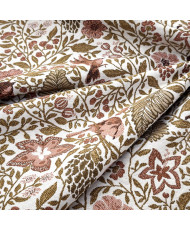 Tissu Jacquard "Mésange" Rose