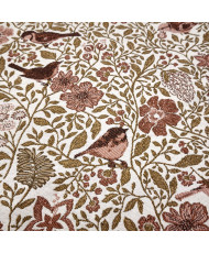 "Mésange" Pink Jacquard Fabric
