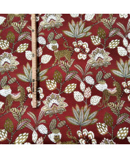 "Soliman" Red Upholstery Jacquard Fabric