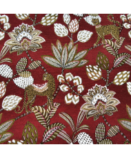 "Soliman" Red Upholstery Jacquard Fabric