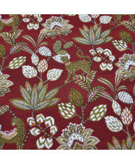 "Soliman" Red Upholstery Jacquard Fabric