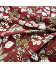 "Soliman" Red Upholstery Jacquard Fabric