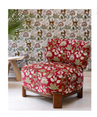 "Soliman" Red Upholstery Jacquard Fabric