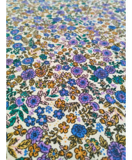 Violet & Camel Floral Printed Cotton Fabric