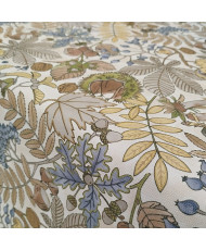 Tissu Nappage Imprimé Automnal Feuillage - 100% Polyester