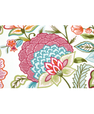 Tissu Cretonne 100% Coton « Bloom » — Motif Fleuri Indien Rose