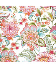 Tissu cretonne "Bloom" rose