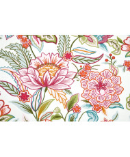 Tissu cretonne "Bloom" rose