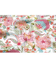 Tissu Cretonne 100% Coton « Bloom » — Motif Fleuri Indien Rose
