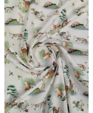 100% Cotton Cretonne – Cute Forest Animals– Mignon-